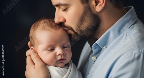 Touching fathers day moment loving dad cherishes his baby perfect gift idea