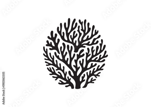 Ocean Coral icon, Ocean Coral Silhouette vector