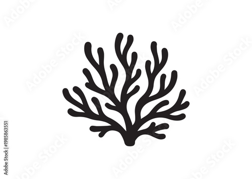 Ocean Coral icon, Ocean Coral Silhouette vector
