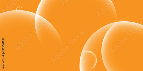 Futuristic soft glowing orbs float against a warm orange backdrop with luminous glow and immersive lighting atmosphere, creative background