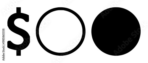 Monthly cash flow set with solid black icon on white background featuring finance, money, finance icon with monetary and financial graphics illustration