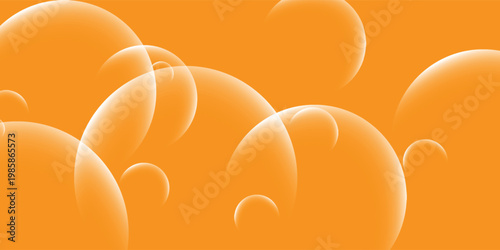 minimalist soft glowing orbs float against a warm orange backdrop with simple layout and gentle light gradients, vector