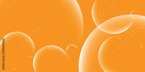 Abstract soft glowing orbs float against a warm orange backdrop with layered depth and smooth luminous transitions, creative background