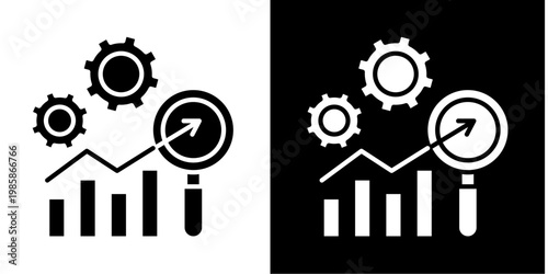 Benchmarking  Icon Set White Glyph Style Collection 
