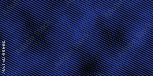 Vector deep blue fabric with diagonal threads with crisp line pattern and scalable fabric detail, eps10
