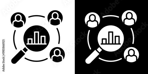 Competitive Analysis  Icon Set White Glyph Style Collection 
