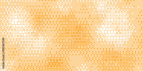 Elegant warm orange pixelated background radiates modern energy with soft tones and refined pixel lighting balance, background illustration