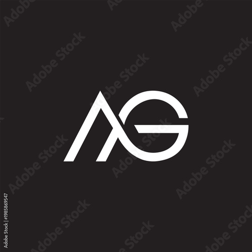 Modern and creative letter AG logo design.