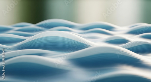 Smooth, harmonious waves in captivating shades of blue and white, crafting a tranquil and visually appealing abstract pattern design