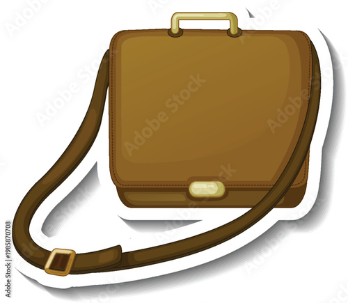 Old fashioned leather document for bag professor and lawyer work vector