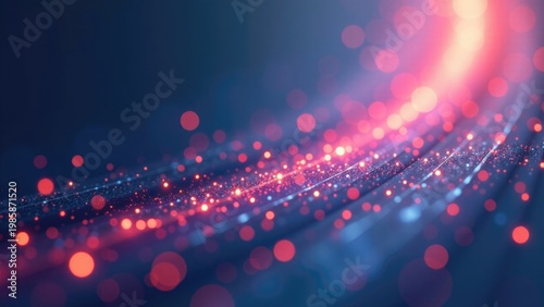 Close-up of city lights at night with blurred background