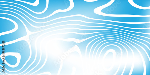 Abstract soft white lines swirl across a gentle blue gradient with layered depth and smooth luminous transitions, creative background