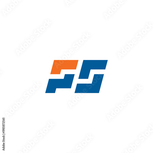 Abstract geometric monogram logo combining letters F and S. Clean, modern vector design suitable for tech startups, corporate business, and digital branding.