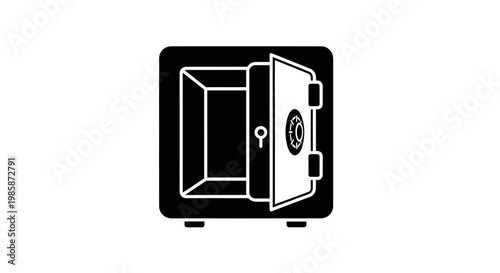 Open Safe Box with Keyhole Visible.