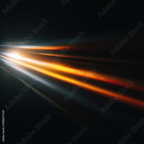 Sun beams on a black background