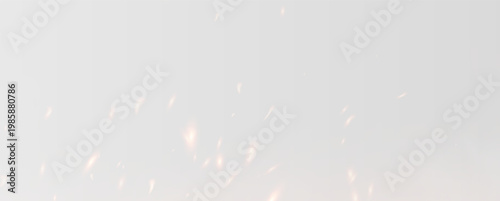 Fire, smoldering embers, and sparks from a campfire scattering in the wind. Fire flames with flying sparks, vector png.	