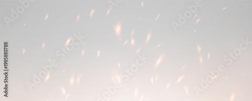 Fire, smoldering embers, and sparks from a campfire scattering in the wind. Fire flames with flying sparks, vector png.	