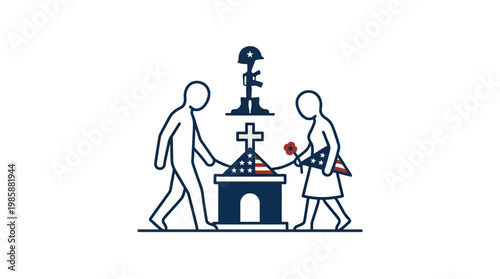 Memorial Day Remembrance Icon