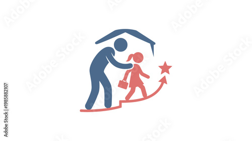 Supporting Child's Success Guidance and Protection Concept