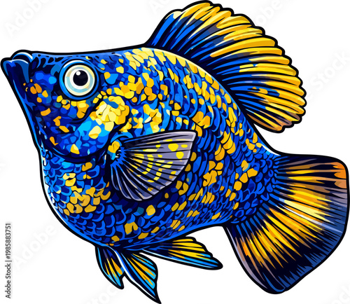molly fish vector art