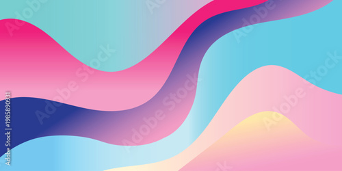 Abstract flowing ribbons of vibrant color create a smooth modern and dynamic background