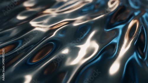 Liquid Metal Surface Wave Close Up