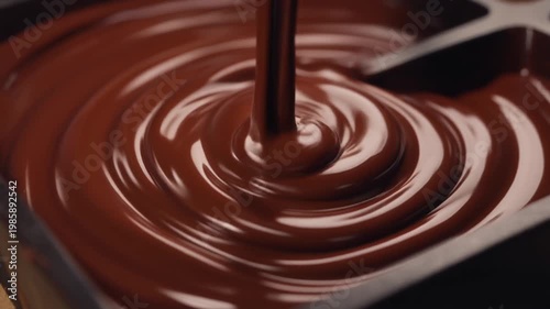 Molten Chocolate Flow Macro Motion