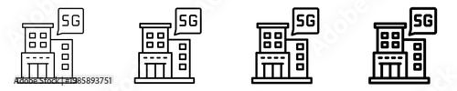 Building Icon Set Different Style Collection
