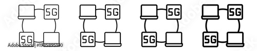 Networking Icon Set Different Style Collection