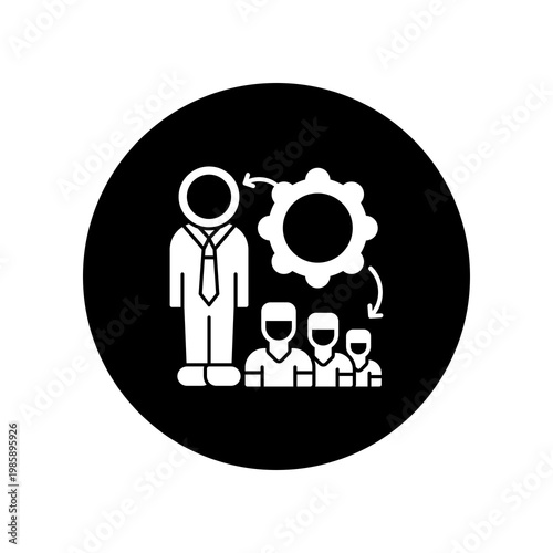Professional Business Leadership and Team Management Symbol