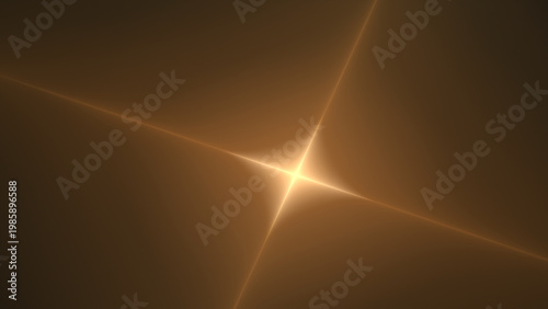 Abstract Golden Light Cross Radiance on Dark Background