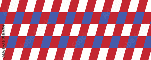 Background strip flag red and blue seamless pattern. Sport and racing banner template