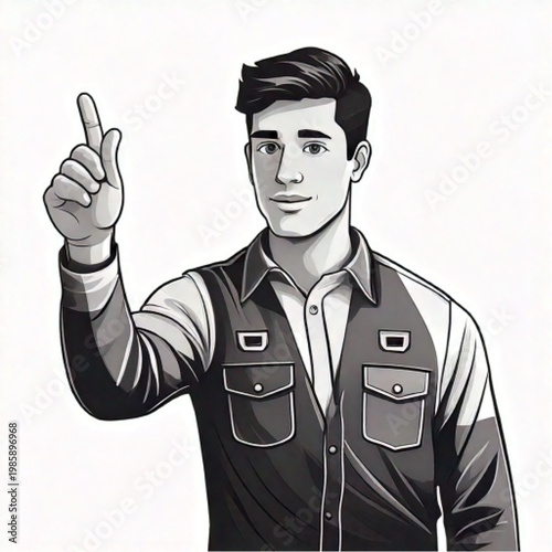 Man with crossed fingers hoping for good luck.