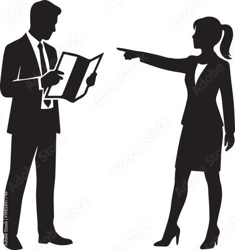 Lost Couple Map Direction Silhouettes for Travel Relationship Humor