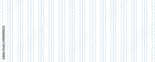 Baby stripe seamless pattern with soft watercolor wave lines in light blue on...