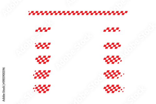 racing stripes for car tuning pack, vector stickers for covering car bodies isolated on white background for automotive branding and professional design projects