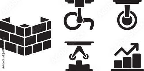 Minimalist black of home and travel essentials set