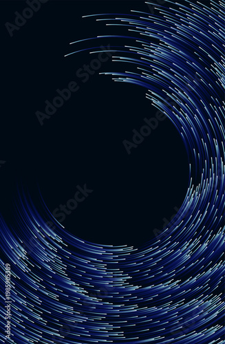 Optical flow of digital information. Optical fiber for transmitting large amounts of information. Sketch for creative use.