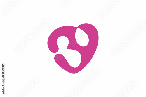 Letter B Mom and Baby Logo