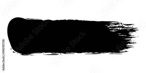 筆で書かれた、黒の直線の素材