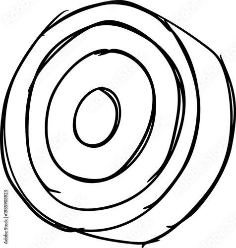 Sketch hand drawn goal dartboard