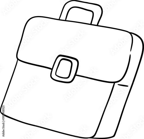 Sketch hand drawn Briefcase