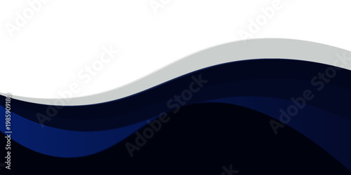 abstract modern blue gradient wave with copy space business template horizontal background,elemen trendy design