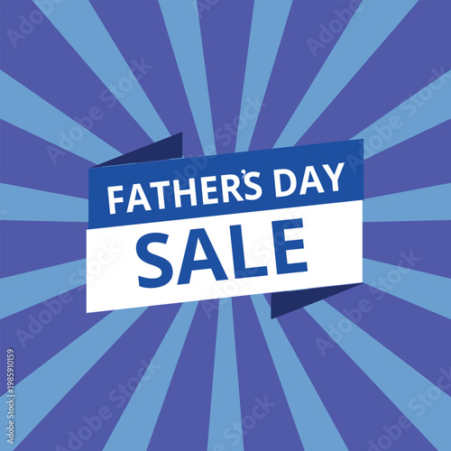 Father’s Day Sale Concept Flat Style Vector Illustration Template Design.