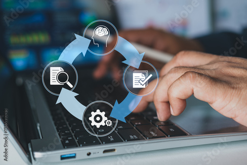 Canvas-taulu Business process improvement cycle, continuous process improvement, data analysi