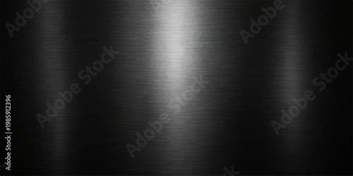 This polished silver stainless steel plate features a brushed metallic texture and a shiny industrial aluminum surface that creates an abstract gray reflection pattern on a seamless material sheet