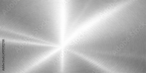 A polished stainless steel plate with a brushed metallic texture creates a shiny silver aluminum surface pattern, serving as an industrial gray backdrop or light grey material wallpaper