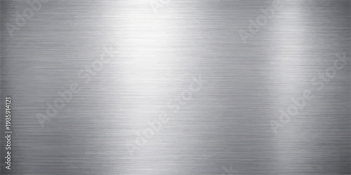 Polished stainless steel plate with a brushed metallic texture and shiny silver aluminum surface pattern creates a sleek industrial grey material wallpaper