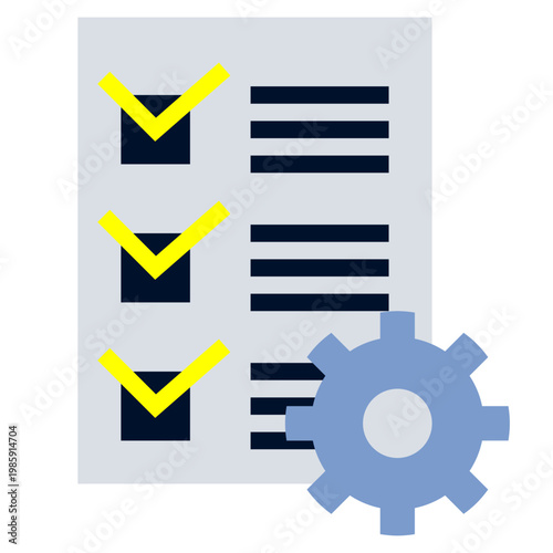 Checklist icon, Flat design style vector illustration