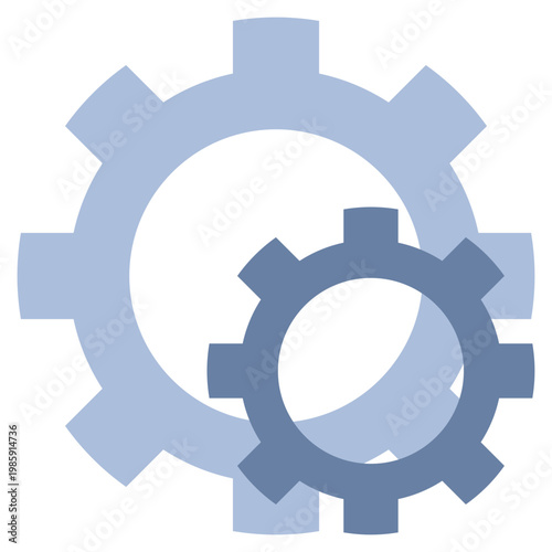 Cogwheel Gear icon, Flat design style vector illustration